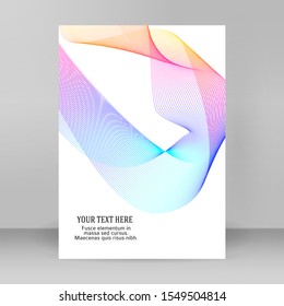 Soft rainbow color. Linear background. Design elements. Vector illustration EPS 10 for cover page flyer, business brochure, presentation template, unual report book, magazine, promotion new product