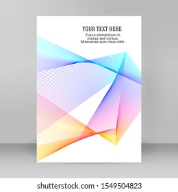 Soft rainbow color. Linear background. Design elements. Vector illustration EPS 10 for cover page flyer, business brochure, presentation template, unual report book, magazine, promotion new product