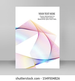 Soft rainbow color. Linear background. Design elements. Vector illustration EPS 10 for cover page flyer, business brochure, presentation template, unual report book, magazine, promotion new product