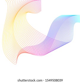 Soft rainbow color. Linear background. Design elements. Poligonal lines. Guilloche. The protective layer for banknotes, diplomas and certificates template. Vector illustration EPS 10