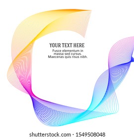 Soft rainbow color. Linear background. Design elements. Poligonal lines. Guilloche. The protective layer for banknotes, diplomas and certificates template. Vector illustration EPS 10