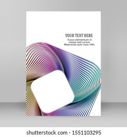 Soft rainbow color. Linear background. Design elements. Vector illustration EPS 10 for cover page flyer, business brochure, presentation template, unual report book, magazine, promotion new product
