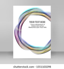 Soft rainbow color. Linear background. Design elements. Vector illustration EPS 10 for cover page flyer, business brochure, presentation template, unual report book, magazine, promotion new product