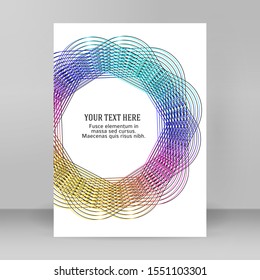 Soft rainbow color. Linear background. Design elements. Vector illustration EPS 10 for cover page flyer, business brochure, presentation template, unual report book, magazine, promotion new product