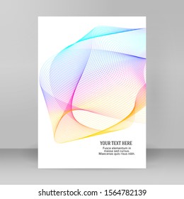 Soft rainbow color. Linear background. Design elements. Vector illustration EPS 10 for cover page flyer, business brochure, presentation template, unual report book, magazine, promotion new product
