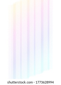 Soft rainbow color. Linear background. Design elements. Poligonal lines. Guilloche. The protective layer for banknotes, diplomas and certificates template. Vector illustration EPS 10