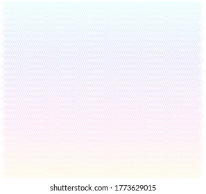 Soft rainbow color. Linear background. Design elements. Poligonal lines. Guilloche. The protective layer for banknotes, diplomas and certificates template. Vector illustration EPS 10