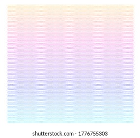 Soft rainbow color. Linear background. Design elements. Poligonal lines. Guilloche. The protective layer for banknotes, diplomas and certificates template. Vector illustration EPS 10