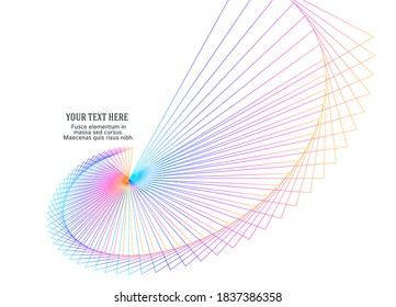 Soft rainbow color. Linear background. Design elements. Poligonal lines. Guilloche. The protective layer for banknotes, diplomas and certificates template. Vector illustration EPS 10