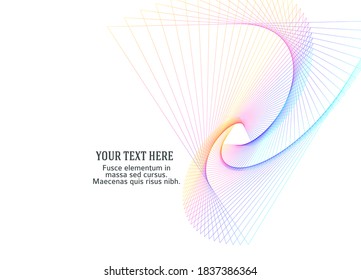 Soft rainbow color. Linear background. Design elements. Poligonal lines. Guilloche. The protective layer for banknotes, diplomas and certificates template. Vector illustration EPS 10