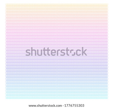 Soft rainbow color. Linear background. Design elements. Poligonal lines. Guilloche. The protective layer for banknotes, diplomas and certificates template. Vector illustration EPS 10
