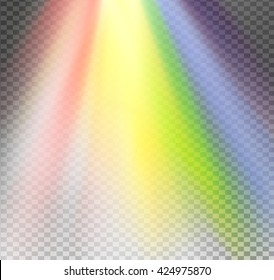 soft rainbow colored light, vector