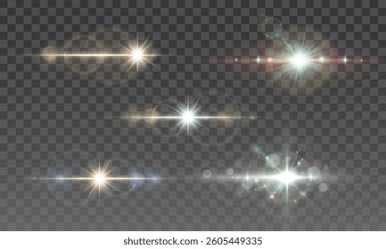 Soft rainbow light burst with glowing lens flare, transparent bokeh highlights, ethereal sparkle effect, pastel-colored radiance, horizontal gleam, dreamy glow with green and yellow reflections