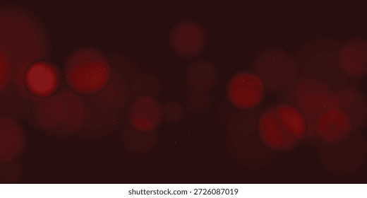 Fondo Rojo Suave De Las Luces De Bokeh Con Orbes Brillantes Para Los Proyectos De Diseño Festivos O Abstractas