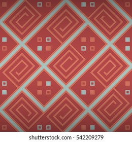 Soft red decorative seamless pattern in spiral style.
