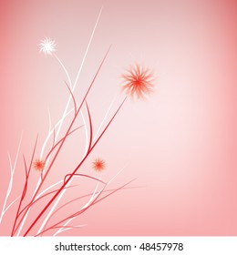 soft red floral design