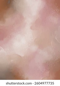 Soft Red Gray Watercolor Abstract Painting