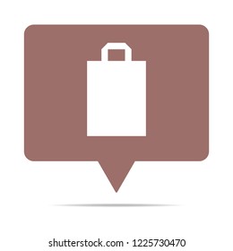 soft red speech bubble - paper bag