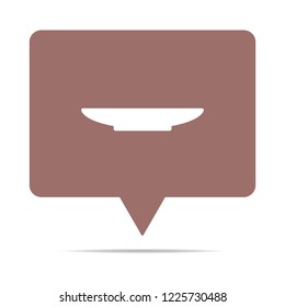 soft red speech bubble - plate