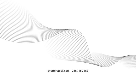 Soft red wave isolated on white background. Fluidity wave effect. Abstract wave background. Curved wavy lines. Copy space.