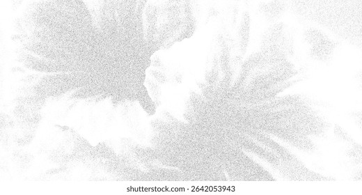 Soft ripple gradient of stippled dust texture. Monochrome noise pattern with smooth dissolve and curved flow. Vector illustration