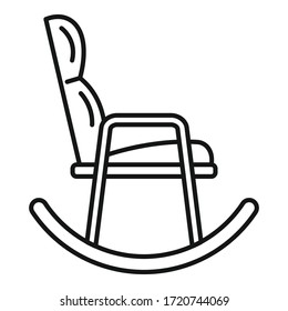 Soft rocking chair icon. Outline soft rocking chair vector icon for web design isolated on white background