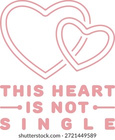Un diseño de camiseta suave y romántico con el mensaje “Este corazón no es soltero”. Creado para el confort diario, este diseño es ideal para parejas, regalos y relaciones sutiles de moda.