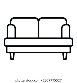 Soft room sofa icon outline vector. Travel interior. Vacation zone