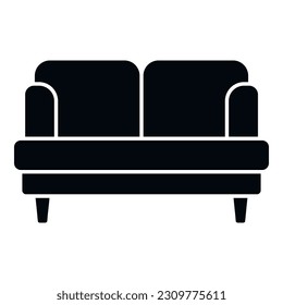 Soft room sofa icon simple vector. Travel interior. Vacation zone