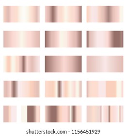 Soft rose gold or pink blush color gradient collection