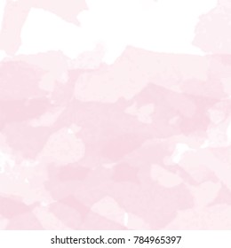 soft rose pink watercolor frazzle pattern
with edgy elements in different shades on white background, vector illustration