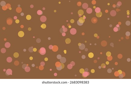 Luces redondas suaves dispersas a través de un fondo marrón cálido Abstractas