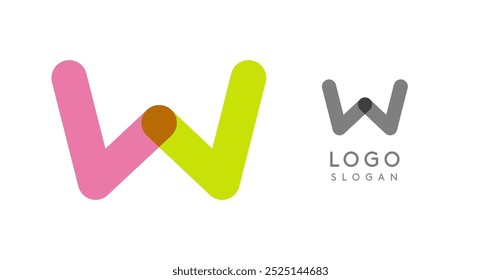 Soft rounded trendy logo, geometric colorful letter A with a modern tech feel, playful monogram design for corporate identity, creative branding, logotype template. Vector logotype