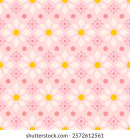 A soft, seamless floral pattern featuring warm pastel tones, perfect for enhancing designs in home decor, fashion, and digital backgrounds