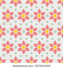 A soft, seamless floral pattern featuring warm pastel tones, perfect for enhancing designs in home decor, fashion, and digital backgrounds