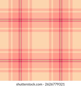 Soft, seamless plaid pattern in peach and pink tones. Ideal for backgrounds, textiles, fashion, and design projects needing a warm, vintage or cozy feel.