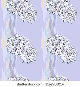 Soft seamless for wallpaper and for textile, dahlia by line, fantasy for the design of something