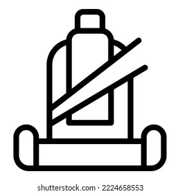 Soft seat belt icon outline vector. Road accident. Secure lock