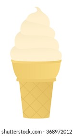 Soft serve ice cream cone