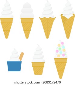 Soft serve ice cream illustration