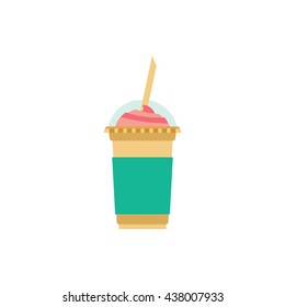 Soft serve ice cream isolated