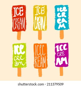 Soft serve ice. Grunge