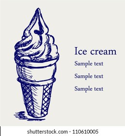Soft serve ice. Sketch