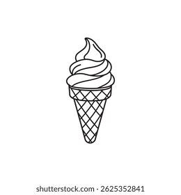Sorvete de Matcha em Wafer Cone - Sobremesa e japonês conceito de sabor
