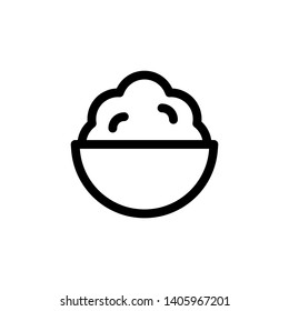 Soft serve vector illustration, Sweets line design icon