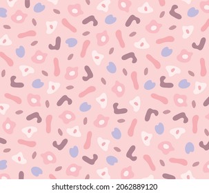 Las formas suaves de los tonos rosas forman un patrón. Plantilla de diseño de patrones simple.