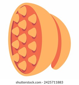 Soft silicone shampoo brush vector cartoon illustration isolated on a white background.