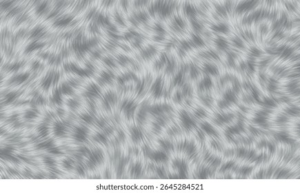 Soft silver-grey faux fur texture with flowing waves. This elegant and calm pattern evokes a wintry feel, perfect for fashion backgrounds, cozy designs, or 3D character fur detailing.