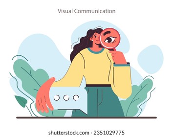 Soft skill development. Character with communication skill. Effective collaboration, positive interaction with surrounding people. People community building. Flat vector illustration