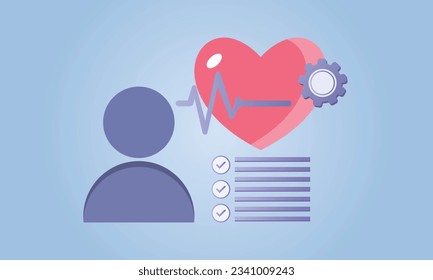 Soft Skill icon. Monochrome simple element.on blue background.Vector Design Illustration.
